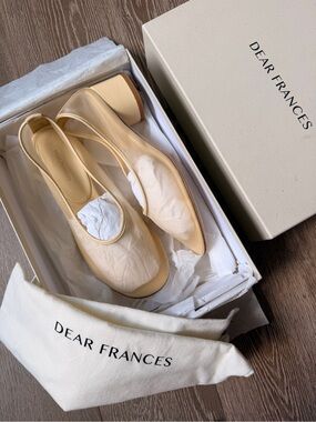 Dear Frances Crema Mesh Balla Ballet Pumps 7
